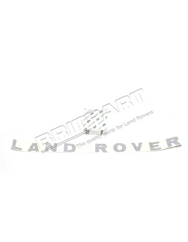 Autocolant " LAND ROVER " de Couleur GRIS du Capot Monté à partir de 1995